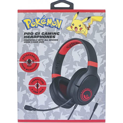 otl technologies Pokemon Poke Ball Black Pro G1 Gaming Headphones  5055371624312