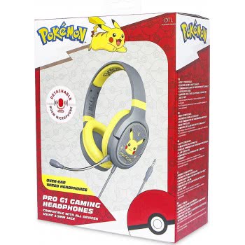 otl technologies Pokemon Pikachu Grey Pro G1 Gaming Headphones  5055371624060