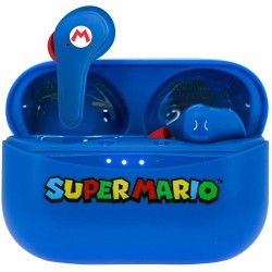 otl technologies Super Mario Earpod Wireless Earphones With Charging Case Blue  5055371623971