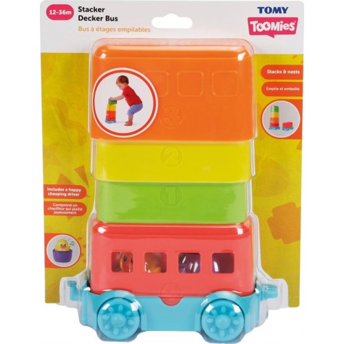 TOMY Toomies Βρεφικό Παιχνίδι Λεωφορεία Σε Πυραμίδα Για 12-36 Μηνών 1000-73220 5011666732209