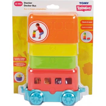 TOMY Toomies Βρεφικό Παιχνίδι Λεωφορεία Σε Πυραμίδα Για 12-36 Μηνών 1000-73220 5011666732209