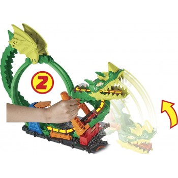 Mattel Hot Wheels City Dragon Drive Firefight Πίστα Δράκος Με Λουπ HDP03 194735028962