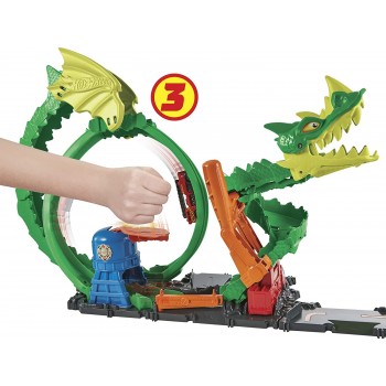 Mattel Hot Wheels City Dragon Drive Firefight Πίστα Δράκος Με Λουπ HDP03 194735028962