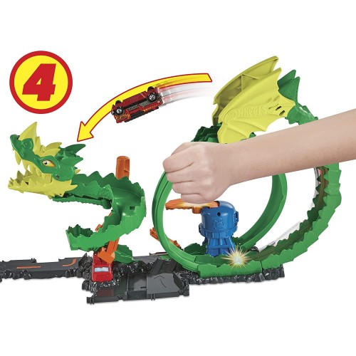 Mattel Hot Wheels City Dragon Drive Firefight Πίστα Δράκος Με Λουπ HDP03 194735028962