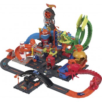 Mattel Hot Wheels City Dragon Drive Firefight Πίστα Δράκος Με Λουπ HDP03 194735028962