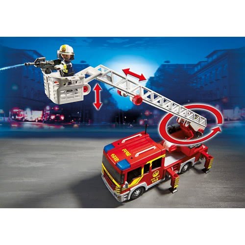 Playmobil Πυροσβεστικό Όχημα Με Τηλεσκοπική Σκάλα, Φάρο Και Σειρήνα 5362 4008789053626