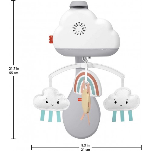 Mattel Rainbow Bassinet Shower For Mobile Bedside, Pepper HBP40 194735000241