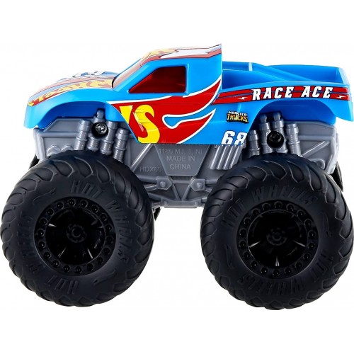 Mattel Hot Wheels Monster Trucks Roarin’ Wreckers Race Ace Truck With Lights & Sounds HDX60 / HDX63 194735034284