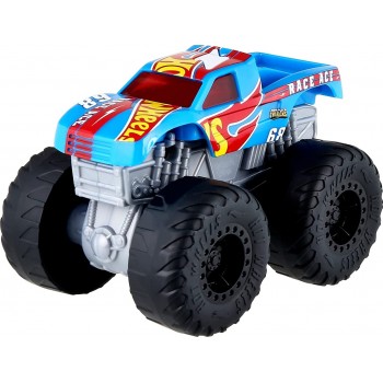 Mattel Hot Wheels Monster Trucks Roarin’ Wreckers Race Ace Truck With Lights & Sounds HDX60 / HDX63 194735034284