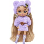 Mattel Barbie Extra Minis Doll Wearing Fluffy Purple Fashion, With Doll Stand & Accessories HGP62 / HGP66 194735055401
