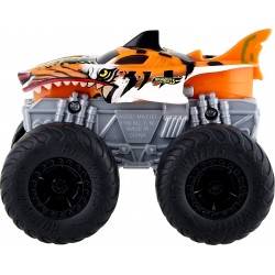 Mattel Hot Wheels Monster Trucks Roarin’ Wreckers Tiger Shark Truck With Engine Revving HDX60 / HDX62 194735034260