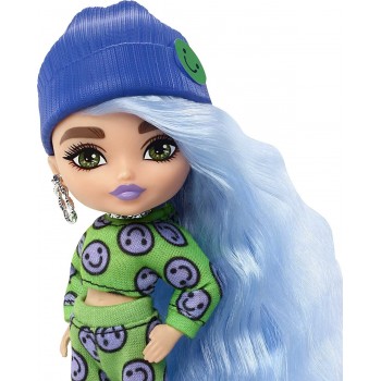 Mattel Barbie Extra Minis Doll N.3 Wearing Emoji-Printed 2-Piece Fashion HGP62 / HGP65 194735055395