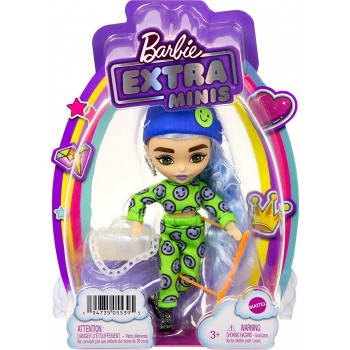 Mattel Barbie Extra Minis Doll N.3 Wearing Emoji-Printed 2-Piece Fashion HGP62 / HGP65 194735055395