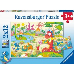 Ravensburger Παζλ 2X12 Τεμ. Δεινόσαυροι 05246 4005556052462
