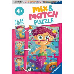 Ravensburger Παζλ 3X24 Τεμ. Mix Και Match Θαλάσσια Πλάσματα 05597 4005556055975