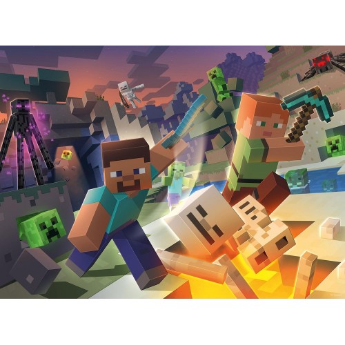 Ravensburger Παζλ 100Xxl Τεμ. Monster Minecraft 13333 4005556133338