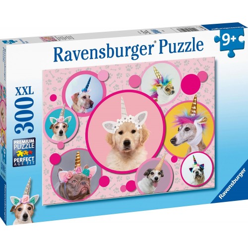 Ravensburger 300Xxl Pcs Puzzle Unicorn Dogs 13297 4005556132973