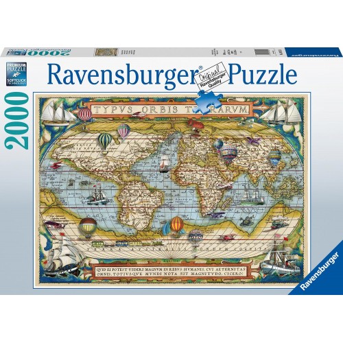 Ravensburger παζλ 2000 τεμ. χάρτης του κόσμου 16825 4005556168255