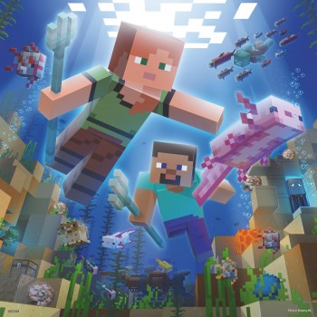 Ravensburger Παζλ 3X49 Τεμ. Minecraft Biomes 05621 4005556056217