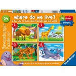 Ravensburger My First Puzzles 4/6/8/10 pcs Where do I Live? 03058 4005556030583