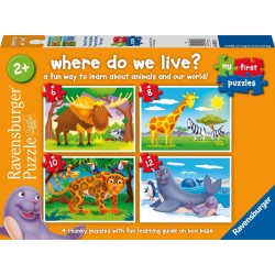 Ravensburger Τα Πρώτα μου Παζλ 6/8/10/12 τεμ. Ζώα του Κόσμου 03058 4005556030583