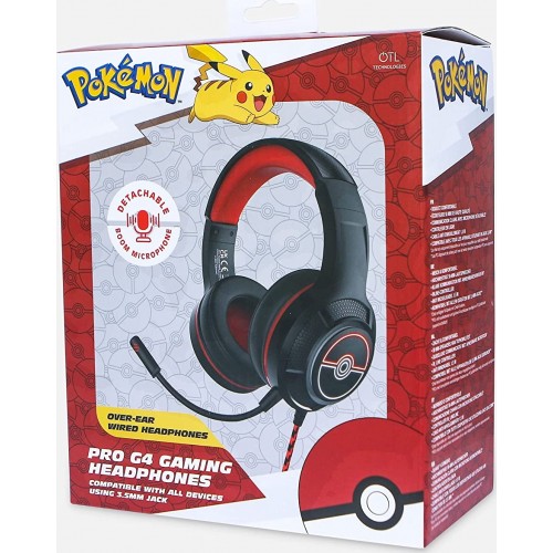 otl technologies Pokemon Roke Ball Pro G4 Over Ear Gaming Headset (3.5mm)  5055371624671