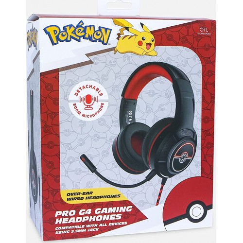 otl technologies Pokemon Roke Ball Pro G4 Over Ear Gaming Headset (3.5mm)  5055371624671