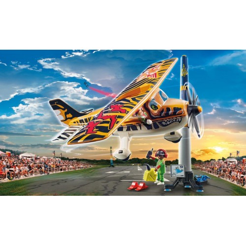Playmobil Stunt Show Air Stuntshow Ακροβατικό Αεροπλάνο Τίγρης 70902 4008789709028