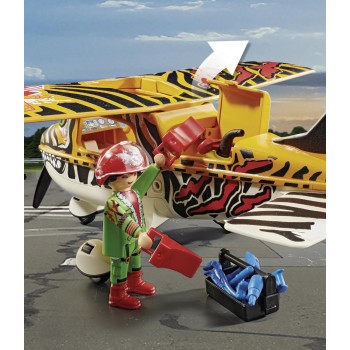 Playmobil Stunt Show Air Stuntshow Ακροβατικό Αεροπλάνο Τίγρης 70902 4008789709028