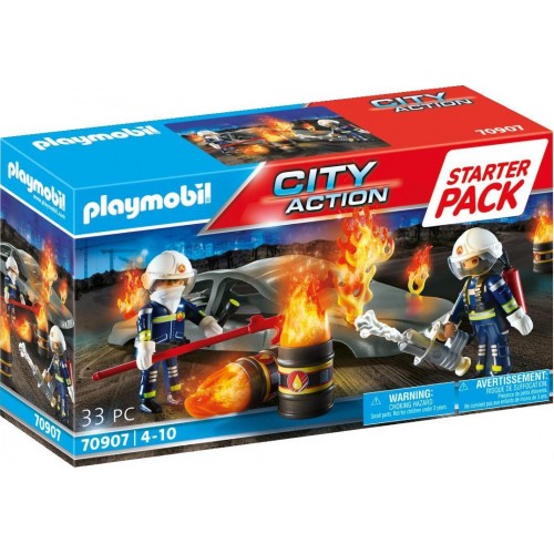 Playmobil City Action Starter Pack Άσκηση Πυροσβεστικής 70907 4008789709073