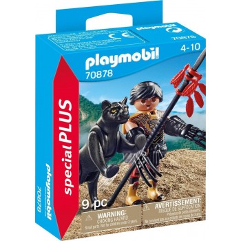 Playmobil Special Plus Warrior With Panther 70878 4008789708786