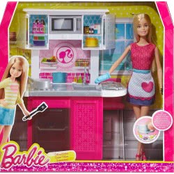 Mattel Barbie Κουζίνα Με Κούκλα CFB62 887961053791