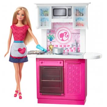 Mattel Barbie Κουζίνα Με Κούκλα CFB62 887961053791
