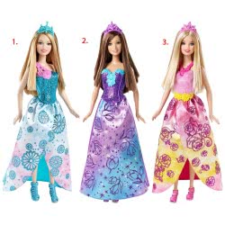 Mattel Barbie Πριγκίπισσα (3 Σχέδια) CFF24 / ASST 887961056389