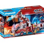 Playmobil City Action Rescue Vehicles: Fire Engine With Tower Ladder 70935 4008789709356