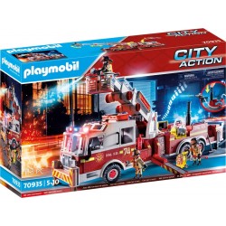 Playmobil City Action Rescue Vehicles: Fire Engine With Tower Ladder 70935 4008789709356