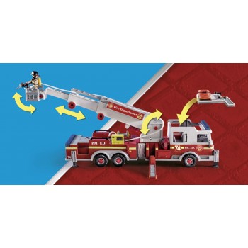 Playmobil City Action Rescue Vehicles: Fire Engine With Tower Ladder 70935 4008789709356