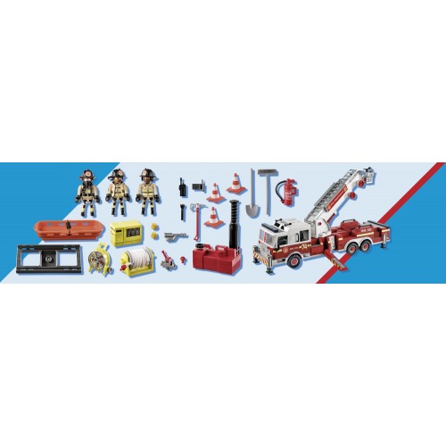 Playmobil City Action Rescue Vehicles: Fire Engine With Tower Ladder 70935 4008789709356