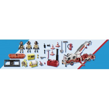 Playmobil City Action Rescue Vehicles: Fire Engine With Tower Ladder 70935 4008789709356