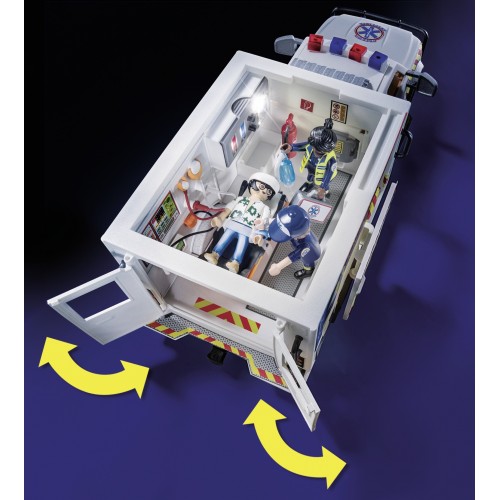 Playmobil City Action Rescue Vehicles: Ambulance With Lights And Sound 70936 4008789709363