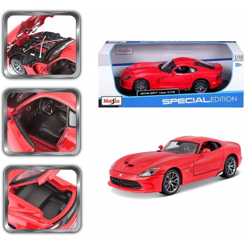 Maisto 1:18 Scale 2013 SRT Viper GTS Diecast Vehicle Colors May Vary 31128 090159311287