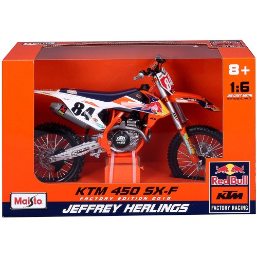 Maisto Μηχανές 1 6 KTM 450 SX-F Factory Edition 2018 (Τα Χρώματα Ενδέχεται να Διαφέρουν) 48/32228 090159322283
