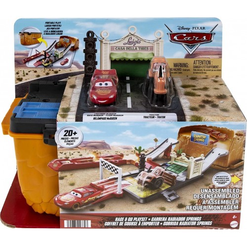 Mattel Disney And Pixar Cars Race And Go Playset Τα Μπουζί Της Ωραίας Ελένης HDN02 194735027897