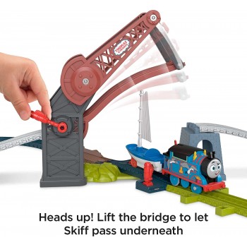 Mattel Thomas And Friends Bridge Lift Skiff Train Set With Motorized Engine And Toy Boat HGX65 194735060627