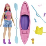 Mattel Barbie It Takes Two Camping Playset With Daisy Doll Curvy Pink Hair, 11.5 In, Pet Puppy, Kayak Και Accessories HDF75 1947