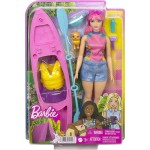 Mattel Barbie It Takes Two Camping Playset With Daisy Doll Curvy Pink Hair, 11.5 In, Pet Puppy, Kayak Και Accessories HDF75 1947