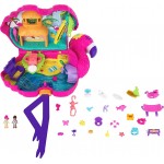 Mattel Polly Pocket Flamingo Party Large Compact, 26 Surprises Including Margot & Friend Dolls, Pop & Swap Featur HGC41 19473504