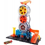 Mattel Hot Wheels City Super Twist Tire Shop Playset, Spin The Key To Make Cars Travel Through The Tires, Includes 1 Car HDP02 1