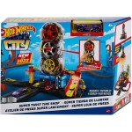 Mattel Hot Wheels City Super Twist Tire Shop Playset, Spin The Key To Make Cars Travel Through The Tires, Includes 1 Car HDP02 1
