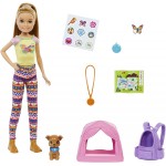 Mattel Barbie It Takes Two Camping Playset With Stacie Doll 9 In, Puppy, Pet Tent, Pet Carrier, Sticker Sheet & Camping Accessor
